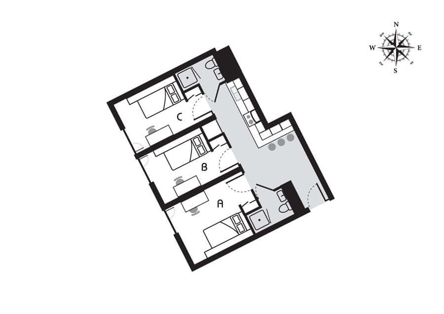 St Pancras Private Room floorplan