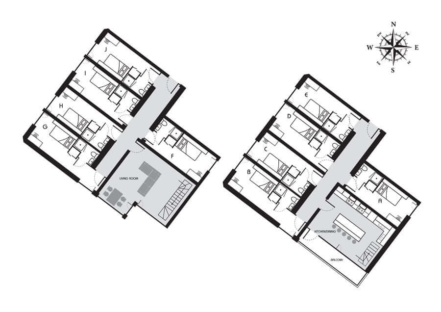 St Pancras En-Suite Room Floorplan