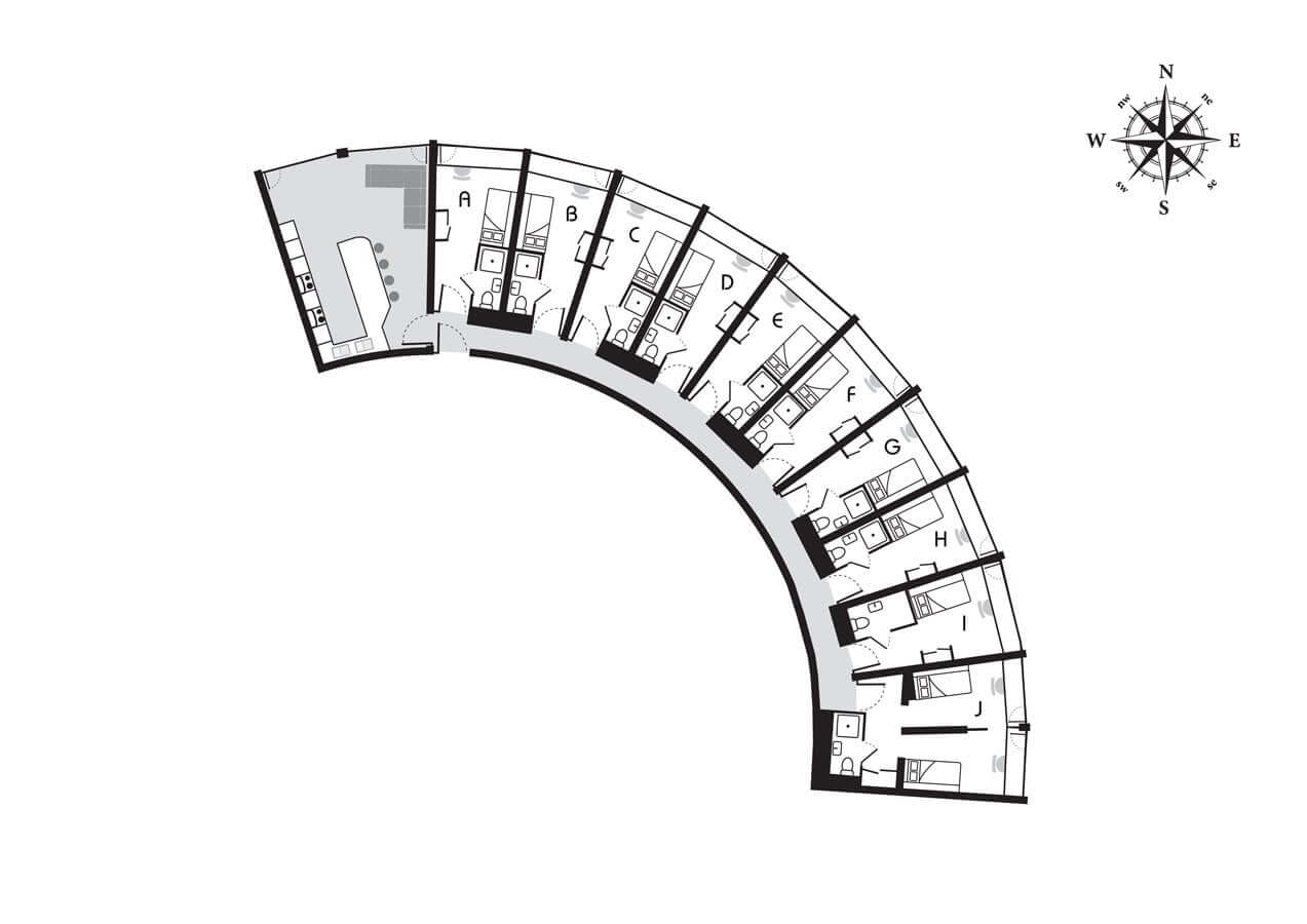 Westminster Bridge en-suite room floorplan