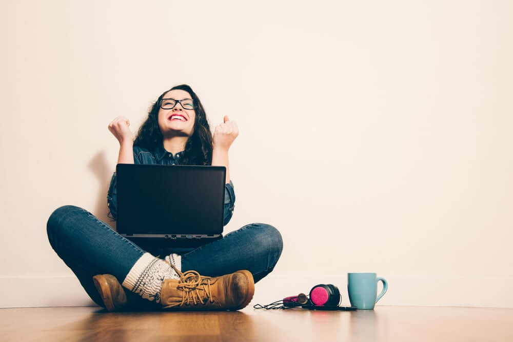Happy student