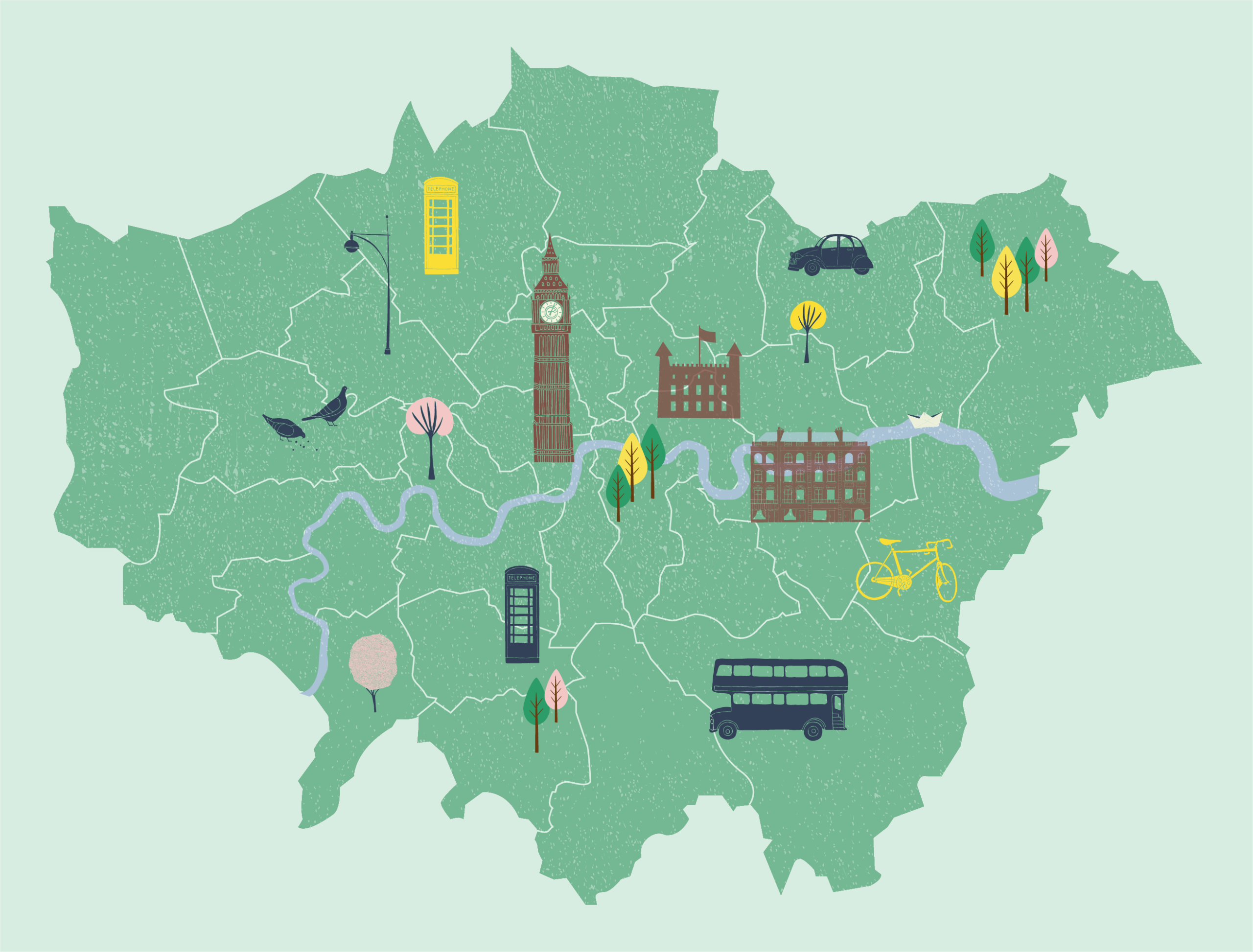 Literal Map Of London Boroughs - London Etymology | urbanest