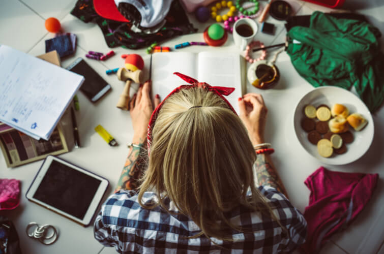 how to relax - student in messy bedroom